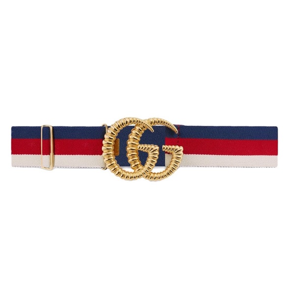 Gucci Accessories - Web Elastic Belt with Torchon Double G Buckle